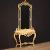Pamono Louis XV Italian Console with Mirror, 1960s, Set of 2 Hot