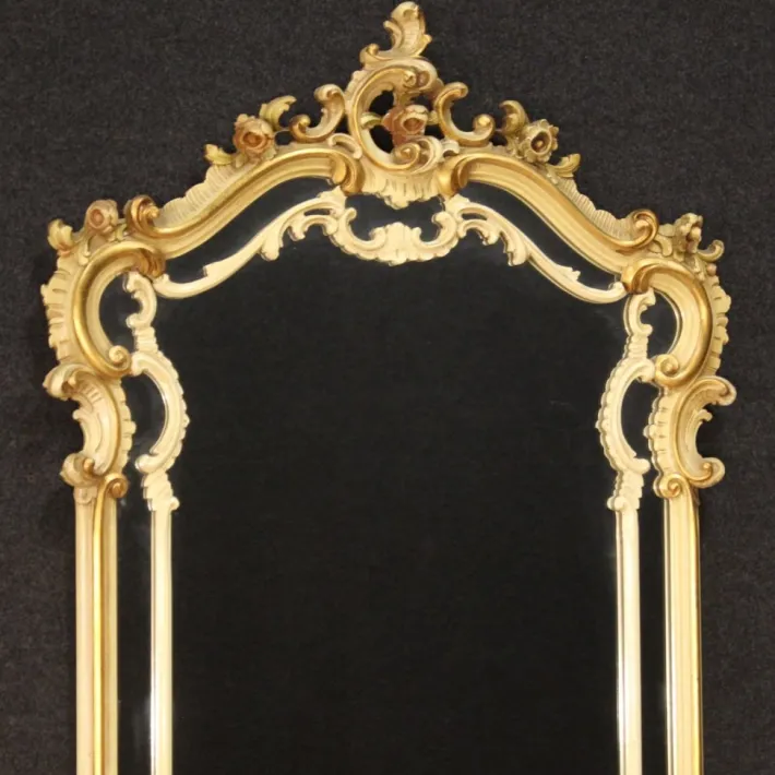 Pamono Louis XV Italian Console with Mirror, 1960s, Set of 2 Hot