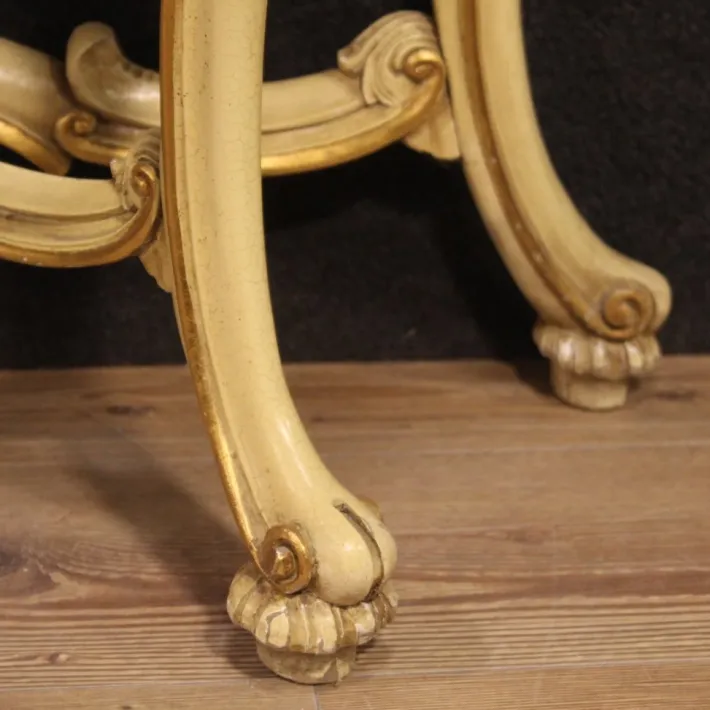 Pamono Louis XV Italian Console with Mirror, 1960s, Set of 2 Hot