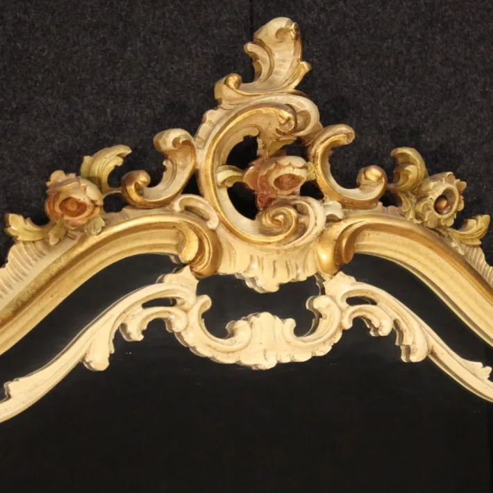 Pamono Louis XV Italian Console with Mirror, 1960s, Set of 2 Hot