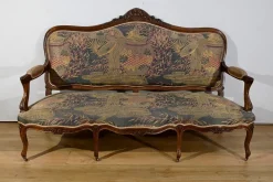 Pamono Louis XV Living Room Set in Walnut, 1920s, Set of 5 Sale
