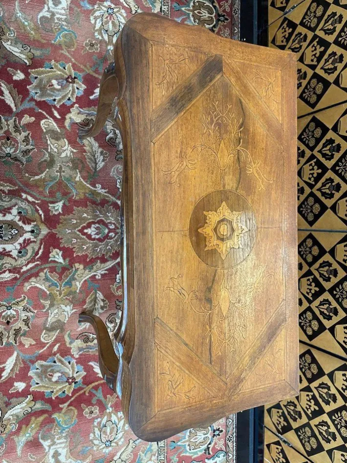 Pamono Louis XV Marquetry Style Games Table