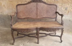 Pamono Louis XV Rattan Bench, 19th Century Best
