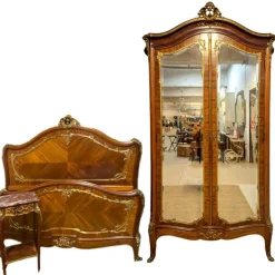 Pamono Louis XV Style Bedroom Set in Rosewood, 1890s, Set of 3 Sale