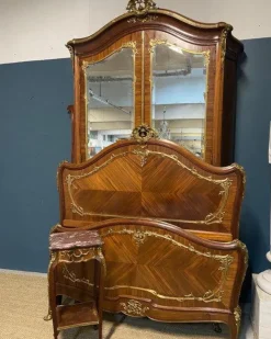 Pamono Louis XV Style Bedroom Set in Rosewood, 1890s, Set of 3 Sale