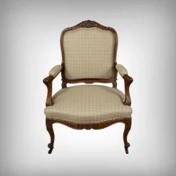 Pamono Louis XV Style Beechwood Armchair, Mid-19th Century Clearance