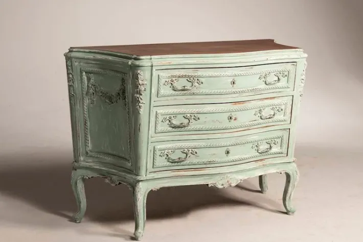 Pamono Louis XV Style Chest of Drawers in Walnut, 1950s Best