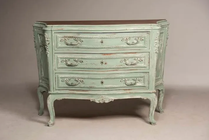 Pamono Louis XV Style Chest of Drawers in Walnut, 1950s Best