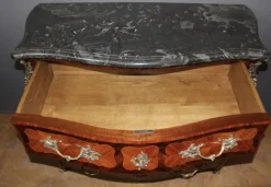 Pamono Louis XV Style Commode in Marquetry, 1940s Clearance