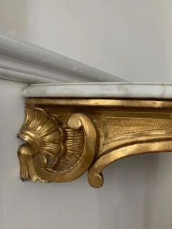 Pamono Louis XV Style Console in Gilded Wood, France, 19th Century