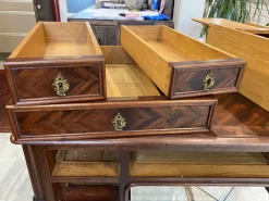 Pamono Louis XV Style Desk with Drawers and Shelves, 1890s Hot