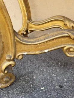 Pamono Louis XV Style Gilded Wood Console, 19th Century