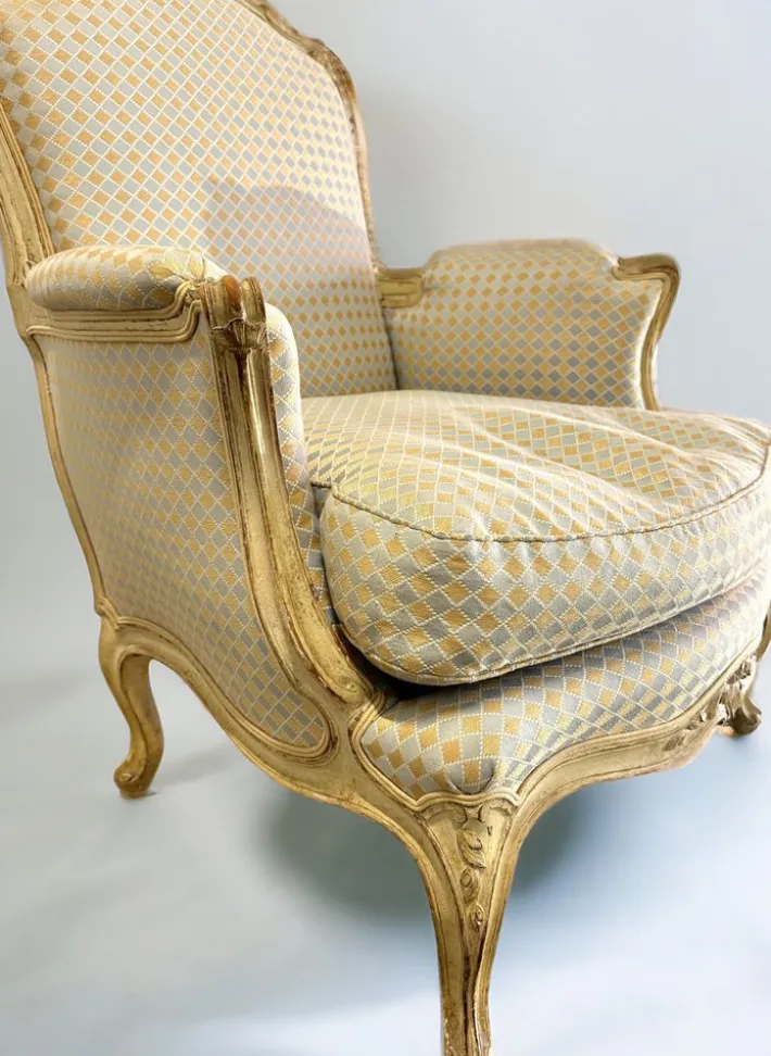 Pamono Louis XV Style Living Room in Lacquered Wood, 1900, Set of 3 Outlet