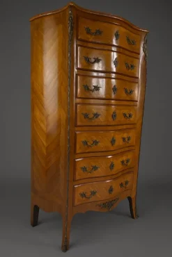 Pamono Louis XV Style Marquetry Chest of Drawers from Skalski, France, 1960s Best