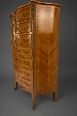 Pamono Louis XV Style Marquetry Chest of Drawers from Skalski, France, 1960s Best