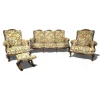 Pamono Louis XV Style Oak Living Room Set, Set of 4