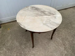 Pamono Louis XV Style Round Marble Coffee Table