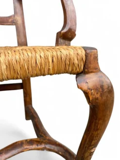 Pamono Louis XV Venetian Armchair in Walnut