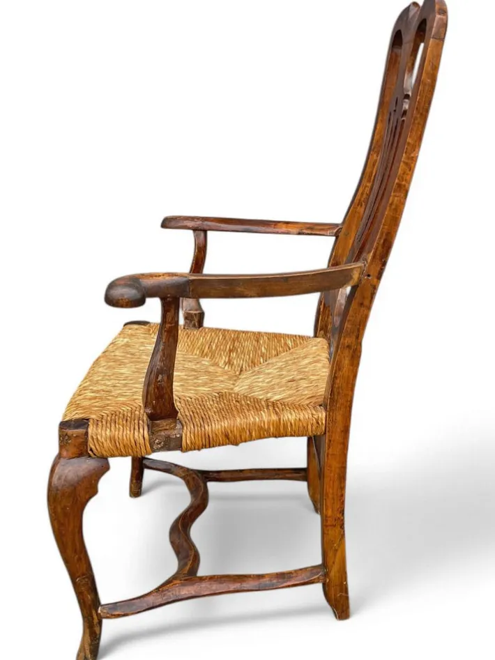 Pamono Louis XV Venetian Armchair in Walnut