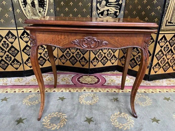 Pamono Louis XV Walnut Games Table Discount