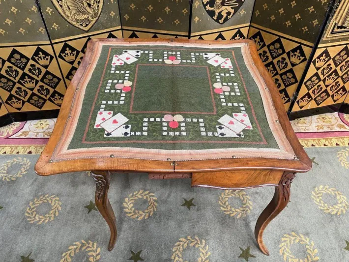 Pamono Louis XV Walnut Games Table Discount