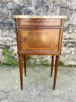Pamono Louis XVI Bedside Table in Marble and Ceramic Discount