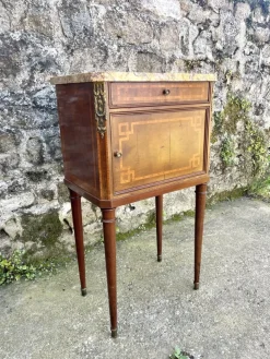 Pamono Louis XVI Bedside Table in Marble and Ceramic Discount
