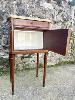 Pamono Louis XVI Bedside Table in Marble and Ceramic Discount