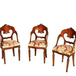 Pamono Louis XVI Bergere Armchairs in Carved Walnut by Testolini Freres for Testolini & Salviati, 1890s, Set of 3 Outlet