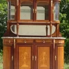 Pamono Louis XVI Bronze and Marquetry Sideboard with Curved Display Case, 1890s Online