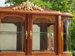 Pamono Louis XVI Bronze and Marquetry Sideboard with Curved Display Case, 1890s Online