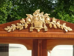Pamono Louis XVI Bronze and Marquetry Sideboard with Curved Display Case, 1890s Online