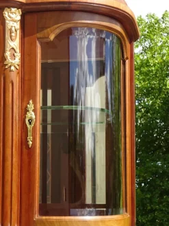 Pamono Louis XVI Bronze and Marquetry Sideboard with Curved Display Case, 1890s Online