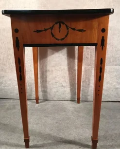 Pamono Louis XVI Cherry Veneer Side Table or Desk with Inlays, Germany, 1780 Best