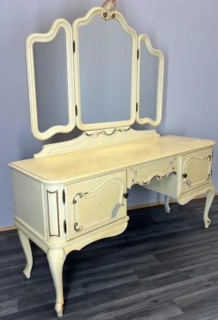 Pamono Louis XVI French Carved Dressing Table New