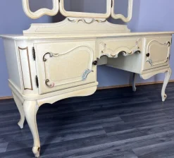 Pamono Louis XVI French Carved Dressing Table New