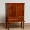 Pamono Louis XVI French Mahogany Veneer Cabinet with Brass Inlays, 1790s