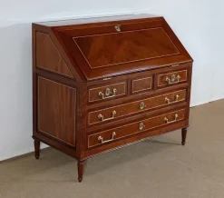 Pamono Louis XVI Scriban Secretary Desk in Mahogany and Precious Woods, 18th Century Best