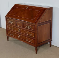 Pamono Louis XVI Scriban Secretary Desk in Mahogany and Precious Woods, 18th Century Best