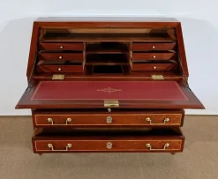 Pamono Louis XVI Scriban Secretary Desk in Mahogany and Precious Woods, 18th Century Best