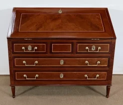 Pamono Louis XVI Scriban Secretary Desk in Mahogany and Precious Woods, 18th Century Best