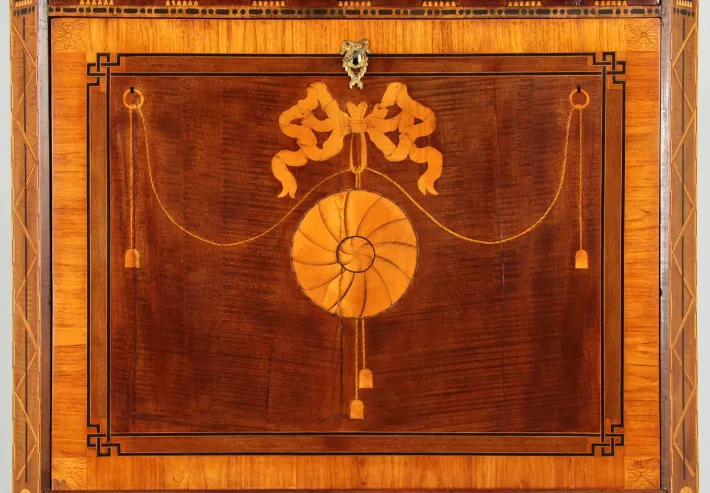 Pamono Louis XvI Secretary with Marquetry, 1790s Outlet