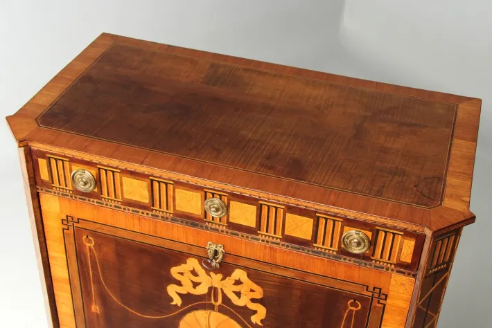 Pamono Louis XvI Secretary with Marquetry, 1790s Outlet