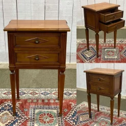 Pamono Louis XVI Style Bedside Table in Cherry Wood, 1950s Hot