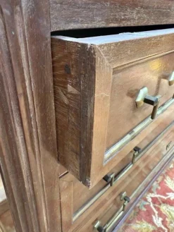 Pamono Louis Xvi Style Chest of Drawers in Mahogany and Brass Trim, White Carrara Marble Online