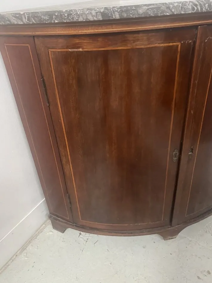 Pamono Louis XVI Style Demi-Lune Corner Cabinet, 19th Century Best