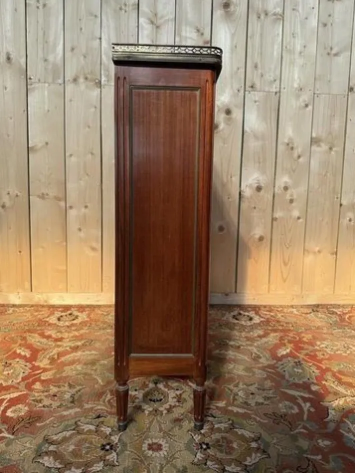 Pamono Louis XVI Style Mahogany and Carrara Marble Bibus New