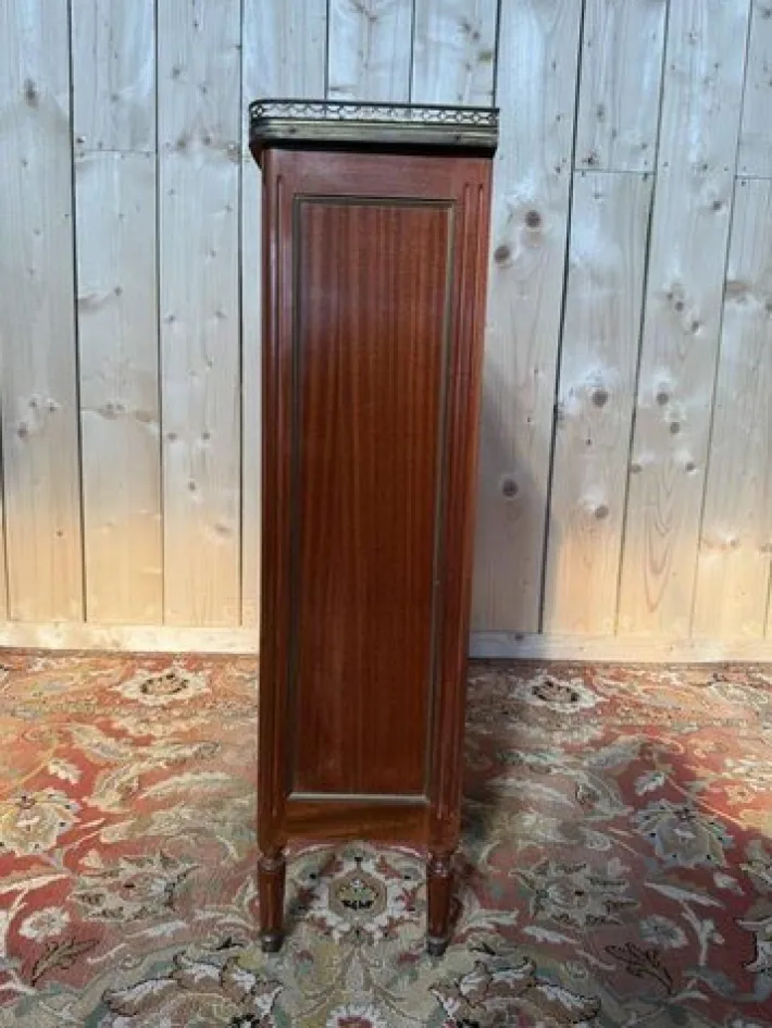 Pamono Louis XVI Style Mahogany and Carrara Marble Bibus New