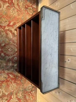Pamono Louis XVI Style Mahogany and Carrara Marble Bibus New