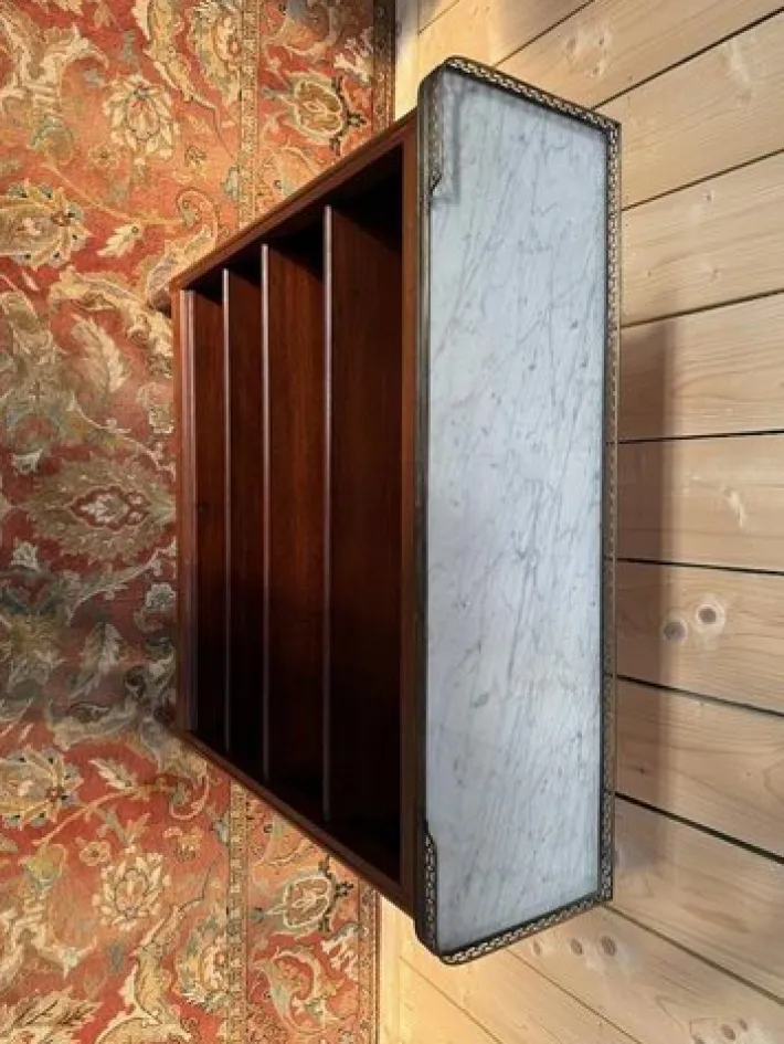 Pamono Louis XVI Style Mahogany and Carrara Marble Bibus New